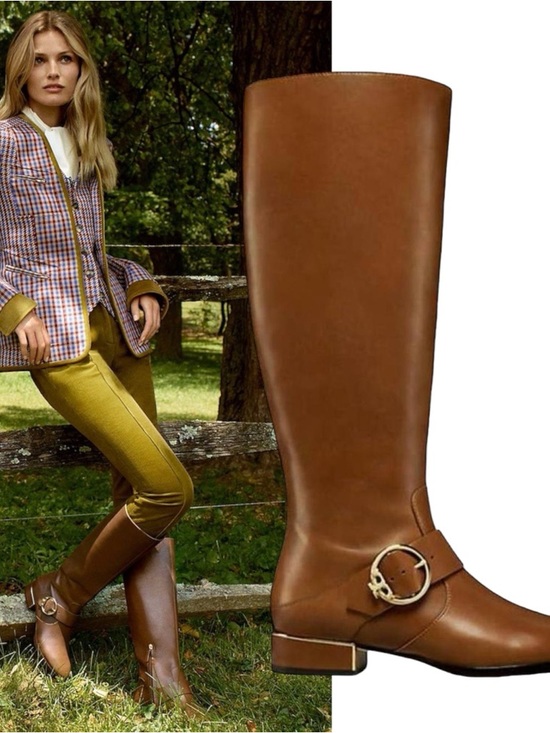 Tory Burch Shoes - Tory Burch Chestnut Brown Leather Tall Riding Boots